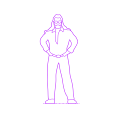 Pop Culture Reality Tv Dog The Bounty Hunter Contour Svg Vector, Free Vectors File